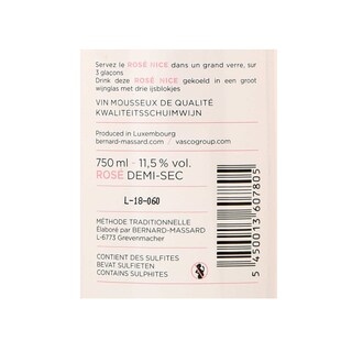 Bernard-Massard | Mousseux | Rosé | 11,5% alc. 