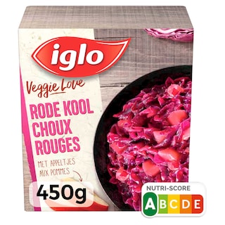 Iglo | Veggie Love | Choux rouges | Aux pommes 