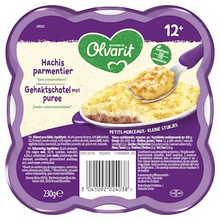 Olvarit | Maaltijd | Gehaktschotel met Puree | 12M 