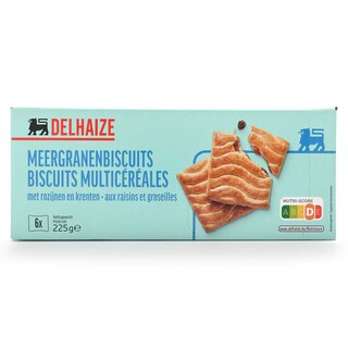 Delhaize | Biscuits | Meergranen | Rozijnen 225 gr