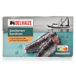 Delhaize | Sardienen | Zonnebloemolie 125 gr