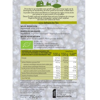 Delhaize | Bio | Myrtille sauvages | Bio 250 gr