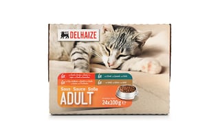 Delhaize | Aliment chat | Pouch | Adulte | Viande/poisson 