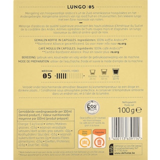 Delhaize | Koffie | Lungo 05 | Caps 