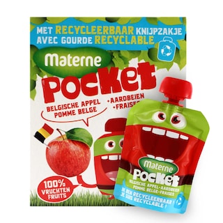 Materne | Fruit Pocket! | Compote | Appel | Aardbeien 