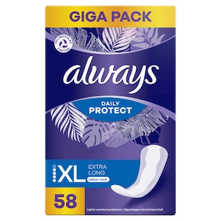 Always | Daily | Inlegkruisjes | Extra Protect | Long Plus 58 st