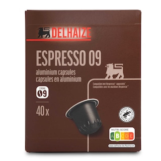 Delhaize | Koffie | Espresso 9 | Nespresso caps 