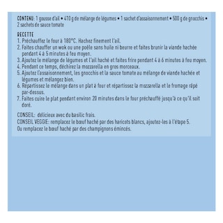 Delhaize | Boîte de repas | Gnocchi | Bolognese 