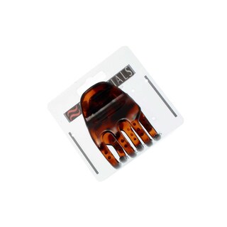Delhaize | Care | Dubbele haarklem | 4 cm, bruin 