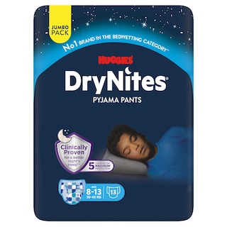 Huggies | DryNites | Culottes de nuit | Garçon | Absorbant | 8-13 ans 
