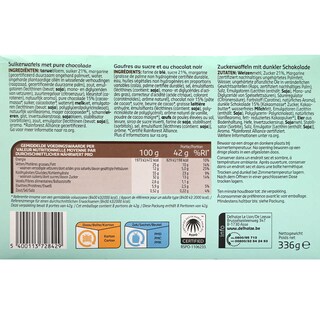 Delhaize | Gaufres | Mini gaufres sucrées | choco 8 x 42 gr