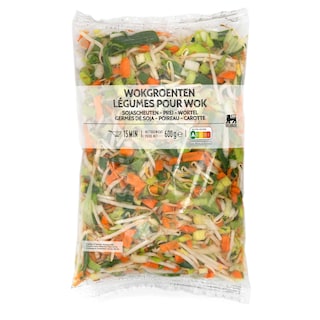 Delhaize | Légumes wok | Carotte | Poireau | Soja 