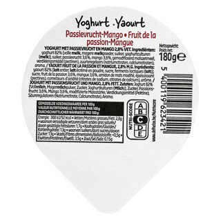 Delhaize | Yoghurt | Passievruchten | Mango 