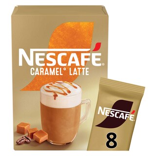 Nescafé | Caramel Latte | Café soluble | 8 sticks 136 gr