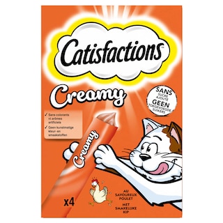 Catisfactions | Snacks chat | Creamy | Poulet 4 x 10 gr