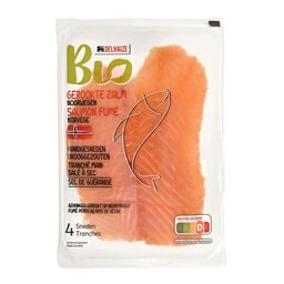 Delhaize | Bio | Saumon | Fumé | Tranché à la main | Bio 