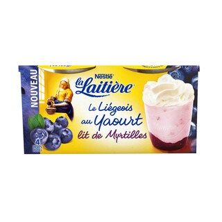La Laitière | Liégeois  | Yaourt  |  Myrtilles 