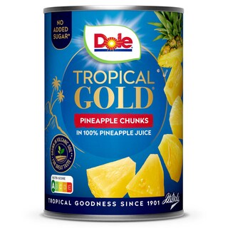 Dole | Tropical Gold | Ananas | Stukjes | Sap | Blik 