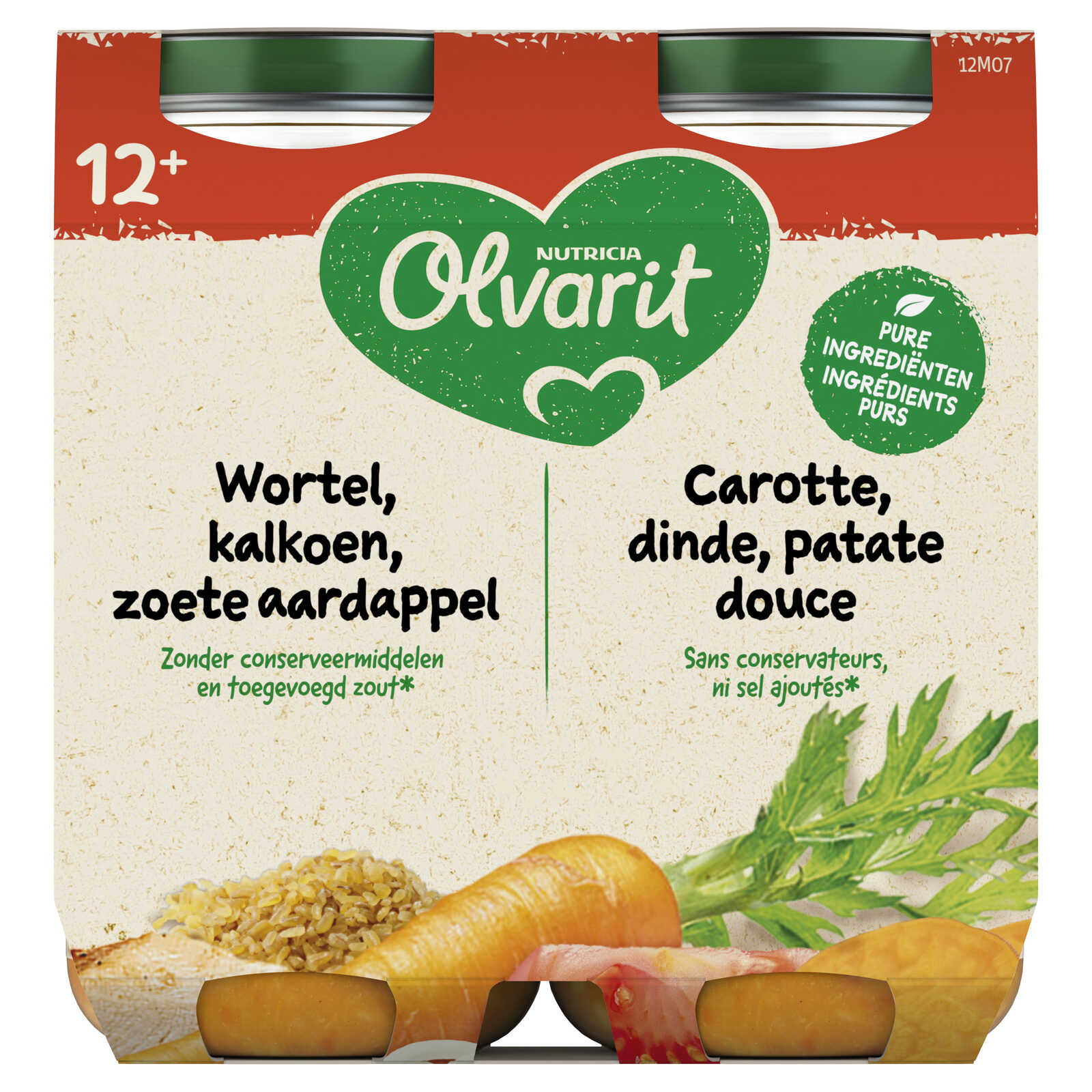 Olvarit Maaltijd | Wortel Kalkoen Zoete Aard | 12M+