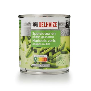 Delhaize | Haricots verts | Mi-fins | Coupés | Boîte 
