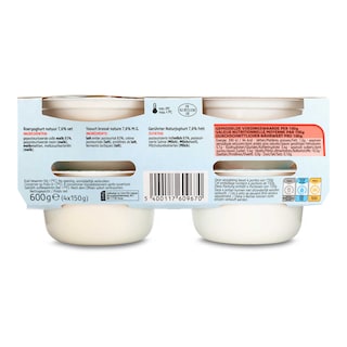 Delhaize | Yoghurt | Griekse stijl | Vol | Natuur 4 x 150 gr