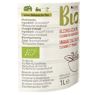 Delhaize | Bio | Vinaigre | Alcool 8% | Bio 