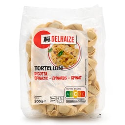 Delhaize | Tortelloni | Ricotte | Epinards 500 gr