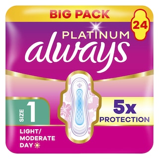 Always | Platinum | Serviettes Hygiéniques | Normal Plus 