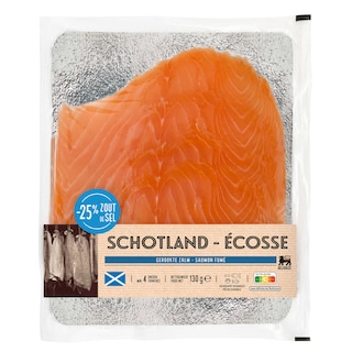 Delhaize | Saumon | Fumé | -25% de sel | Ecossais 