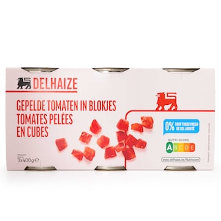 Delhaize | Tomaten | Gepeld | Blokjes 