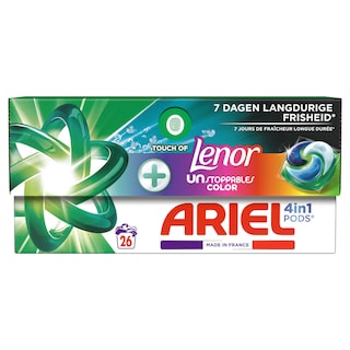 Ariel | All in 1 | 4lin1 | Pods | Lenor touch of unstopppable 26 pc