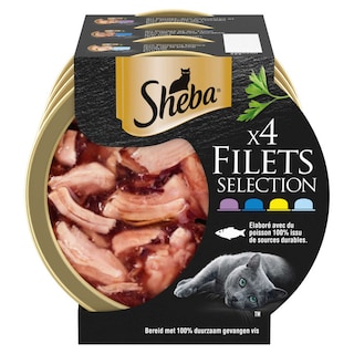 Sheba | Aliment Chat | Filets | Mix 4 x 60 gr