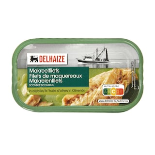 Delhaize | Makreel | Filets | Olijfolie 