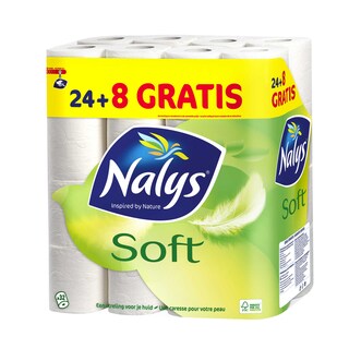 Nalys | Papier toilette | Soft | Eco | 24 + 8 