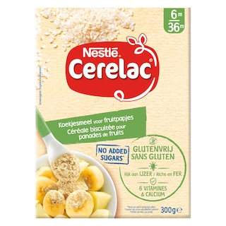 Nestlé | Cerelac | Céréale Biscuitée | Sans Gluten | Bébé | 4m 