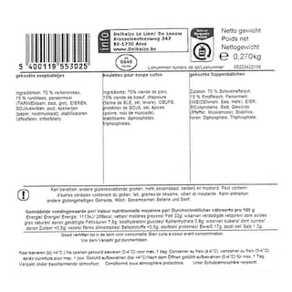 Delhaize | Gehaktballetjes | Klein | Gekookt voor soep 