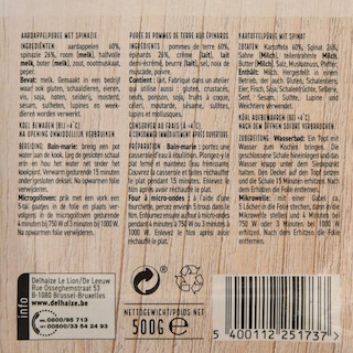 Delhaize | Puree | Spinazie 