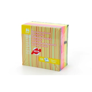 Delhaize | Memoblaadjes|Zelfklevend|Neon|76 mm x 76 mm 