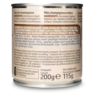 Delhaize | Champignons | Entiers | Mini 