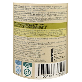 Delhaize | Bio | Soupe | Légumes verts | Bio 