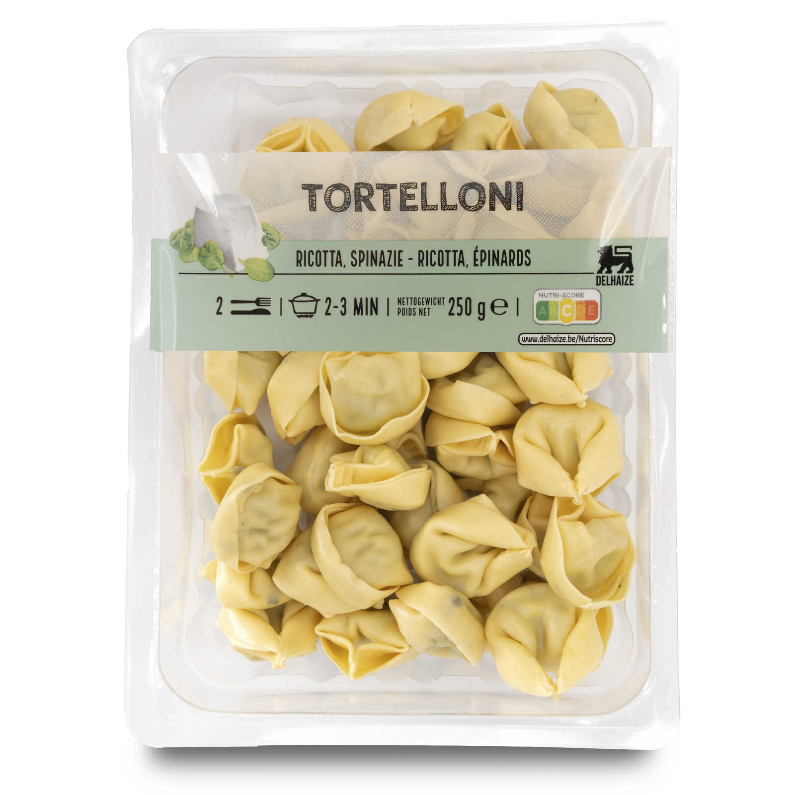 Delhaize Tortelloni ricotta met spinazie