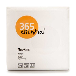 365 | Serviettes | Blanc | 1 pli | 33x33cm 100 pc