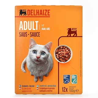Delhaize | Kattenvoeding | Saus | Adult | Mix vis 