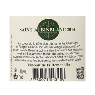 FR BOURGOGNE COTE DE BEAUNE | Bourgogne - Côte de Beaune | Saint Aubin 2014 Wit 