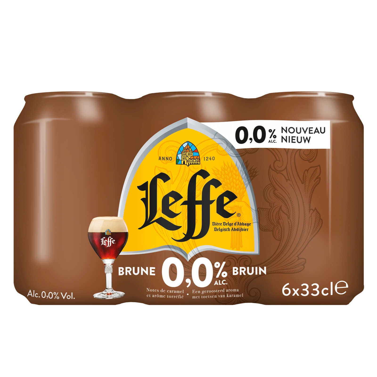 Leffe Abdijbier | Bruin | 0% alc | Blik