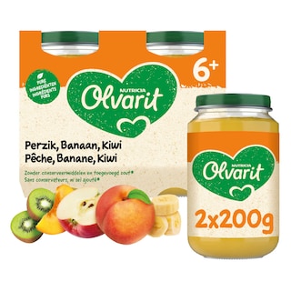 Olvarit | Fruitpap | Perzik Banaan Kiwi | 6M 