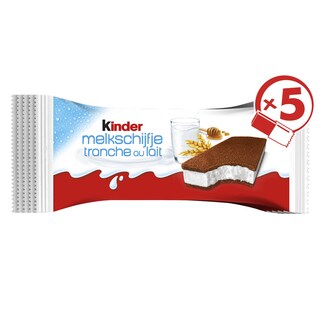 Kinder | Tranche au lait | Cake | Chocolade | Melk | Honing | 5 stuks 5 x 28 gr