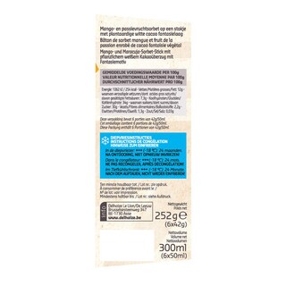 Delhaize | Mini sorbet | Stick | Mango | Passie 6 x 5 cl