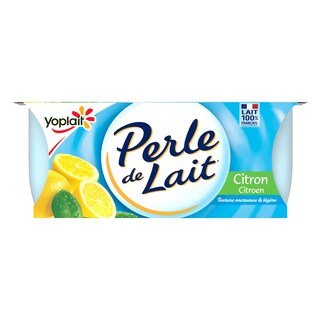 Yoplait | Perle de Lait | Zuivelspecialiteit | Gesuikerd | Citroen 4 x 125 gr