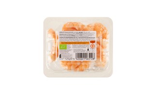 Delhaize | Bio | Scampis | Cuits | Avec queu | Bio 125 gr